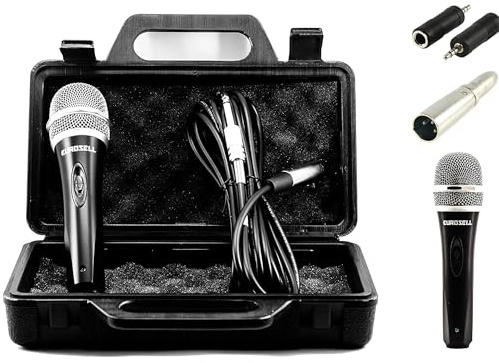 TronicXL Mikrofon dynamisch + Koffer + Kabel + Adapter XLR Klinke 6,35mm 3,5mm Universal Handmikrofon