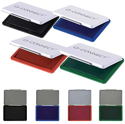 Connect Stempelkissen 9x5,5 cm 4 Farben Schwarz Blau Rot Grün