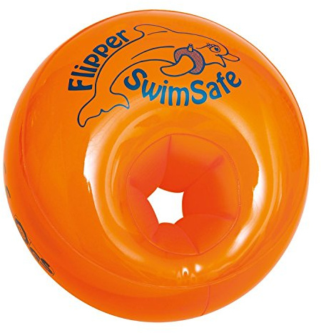 Flipper Swimsafe 1010 - Schwimmflügel für Babys ab 12 Monaten, sichere Schwimmhilfe mit unzerbrechlichem PE-Schaumkern zum Schwimmen lernen, Orange