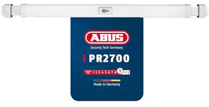 ABUS Panzerriegel PR2700 für Haus- und Wohnungstüren ohne Zylinder, weiß, 49099