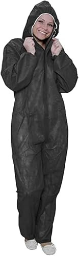 Einwegoverall Schwarz Gr. L/XXL Overall Maleranzug Einweganzug Schutzbekleidung Schutzanzug L 5 Stück