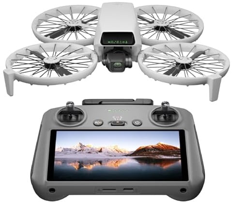 DJI Flip (RC 2 Fernsteuerung mit Bildschirm) – Mini Drohne mit Kamera 4K für Kinder, unter 249g, Follow-Me, 13 km HD-Übertragung, Handstart, 31 Min Flugzeit, Drohne mit Kamera Für Vlogs