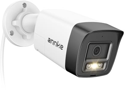 ANNKE PoE IP Kamera 3K HD Überwachungskamera Bullet, Zwei-Wege-Audio | AI Personen- und Fahrzeugerkennung, 30M Nachtsicht, IP67 Wasserdicht für Innen- und Außenbereich