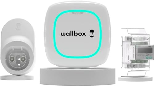 Wallbox Pulsar Plus Kit (Elektrofahrzeug-Ladegerät, Leistungsmesser und Dockkabel) 22 kW, 5 m, T2 weiß