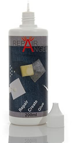 Repair Angel Textilkleber waschmaschinenfest transparent für Stoffe Leder Jeans (200ml)