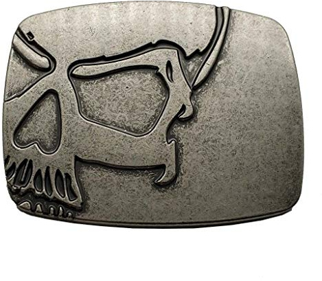 Xwest Vintage Skull Belt Buckle Cowboy Buckles Gürtelschnallen