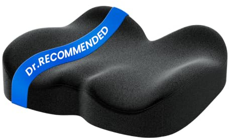 Benazcap Ergonomisches Kissen zur Druckentlastung bei langem Sitzen,Schwarz | Orthopädisches Sitzkissen aus Memory-Schaum, ideal für Auto, Büro, Gaming und Wohnzimmer Stühle, mit waschbarem Bezug