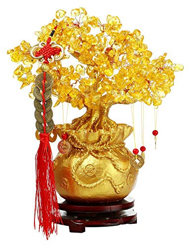 XUDREZ Feng Shui Geldbaum für Glück und Glück (kleine Größe: 19 cm)