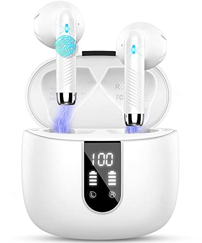 Bluetooth Kopfhörer, In Ear Kopfhörer Kabellos Bluetooth 5.3 Kabellose Kopfhörer mit 4 Mic, Neue ENC Noise Cancelling Wireless Earbuds 48H Tiefer Bass, IP7 Wasserdicht Ohrhörer LED-Anzeige USB-C