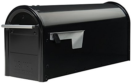 Architectural Mailboxes Franklin Standbriefkasten, Schwarz mit Silber-Akzenten, FM110BEC