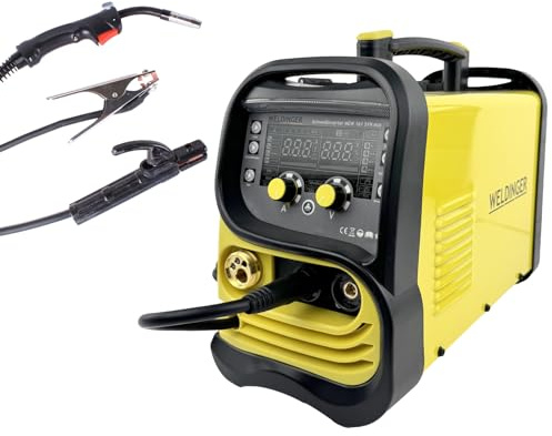 WELDINGER MIG/MAG-Schweißinverter MEW 161 SYN eco synergisches Schutzgasschweißgerät (Fülldraht WIG MMA) 5 Jahre Garantie