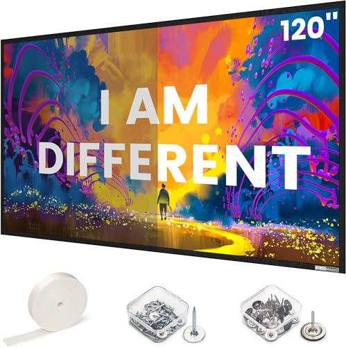 ALR-Projektor-Leinwand, Fester Rahmen, Wandmontage, hoher Kontrast, 70% ALR, hohe Helligkeit, 2,7 x Verstärkung, 304,8 cm (120 Zoll), 16:11 Graubildschirm SilverMagic