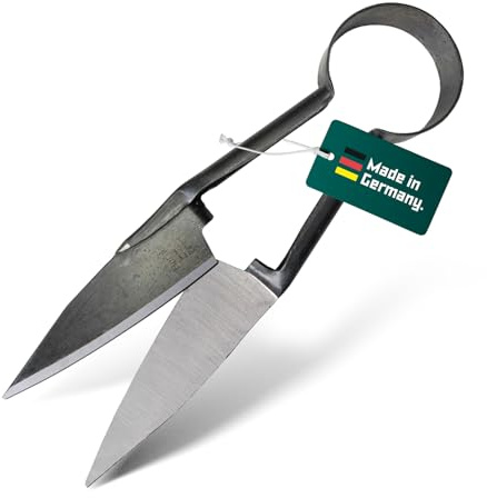 BERGER Schafschere 2712 | 15,5 cm geschmiedete Klingen mit Rundfeder | Profi Gartenschere für Schafschur & Formschnitt | Gartenwerkzeug | Buchsbaumschere für Links- und Rechtshänder | Made in Germany
