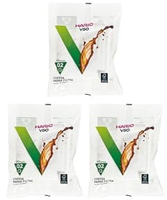 Lotto di 3 x 100 Filter für Kaffeemaschinen Americano Buch Weiß - Hario V60 02 - VCF-02-100W Importazioine aus Japan