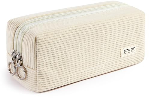 KALIDI Mäppchen Federmäppchen mit 2 Fach Mädchen Teenager Stiftetasche Stiftemappe Cord-Stoff Federtasche Pencil Case Schulmäppchen