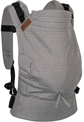 Hoppediz Buckle Babytrage ab Geburt für Neugeborene, Kos | Ergonomische Vollschnallentrage mit gepolsterten H-Trägern – mitwachsend 3,5–20 kg, inkl. Anleitung