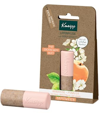 Kneipp Lippenpflege Samtweich, Aprikose - Marula, mit Depot-Effekt, natürliche Pflege (1 x 4,7g)