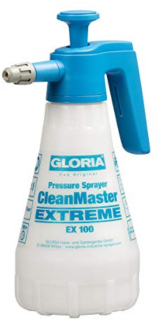 GLORIA Drucksprüher CleanMaster Extreme EX 100 | 1 L Profi Sprühflasche für Bremsen- & Felgenreiniger | Chemikalienbeständig | Ölfeste FKM+ Dichtungen | Für KFZ, Handwerk & Industrie