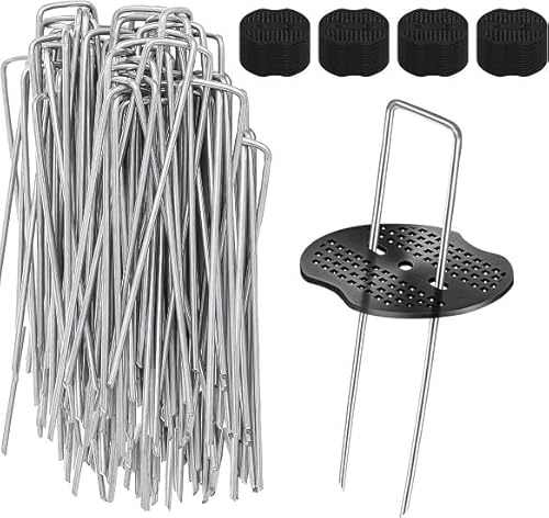 Robuste Metall-Gartenheringe – 50 Stück, 150 mm, Kunstrasennadeln, Unkrautbekämpfung, Membranheringe