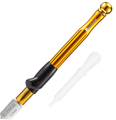 Professionelle Hartmetall Wolfram Legierung Griff Glas Cutter Werkzeug mit Serie 2–19 MM Selbstölend Professional Glasschneider Diamant Cutter für dickes Glas Mosaik und Fliesen Bleistift
