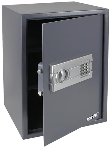 HMF 4612512 Safe Tresor mit Zahlenschloss, Möbeltresor | 50 x 35 x 31 cm
