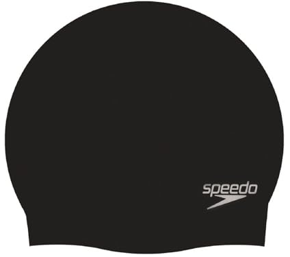 Speedo Badekappe Silicon Moulded Cap, schwarz/weiß, 8709840001