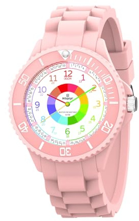 Weayege Kinderuhr Jungen Mädchen,Lern Armbanduhr für Kinder,Kinderuhr für Jungen und Mädchen, Kinderuhr,Armbanduhr für Kinder Jungen und Mädchen,3ATM wasserdichte Analog Quarzuhr,Erlernen der Uhrzeit