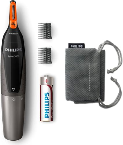 Philips NT3160/10 Nasen- und Ohrenhaartrimmer Series 3000 Schwarz, Grau 1 Stück (1er Pack)
