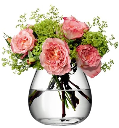 LSA International Flower Bouquet Tischvase, Glass, Clear, Höhe 17 cm