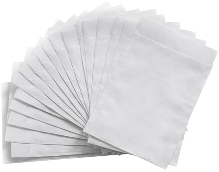 Weiße Flachbeutel Papier, 100 Stück: Papiertüten Weiß, Tüten Klein, Geschenktüte für Blumensamen, Lebensmittel & Give-Away, Papierbeutel zum Befüllen, Samentütchen, Papierflachbeutel Flach, 13 x 18 cm