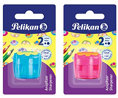 Pelikan 700429 Doppeldosenanspitzer Flower, 1 Stück, farbig sortiert - keine Farbauswahl möglich!