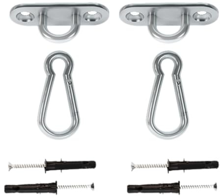 MAMOI® Deckenhaken schwerlast, Karabiner für schaukel, Schaukelhaken betondecke, Schwerlasthaken Decke und Holz, Deckenhacken für hängesessel, Hängematten aufhängung zubehör, Haken Befestigung