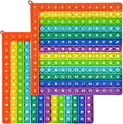 hupopo Pop it Multiplikationstabelle 12x12 Math Multiplikation Fidget Spielzeug 1x1 Lernen Spiel Multiplikationsbrett Popper Multiplikationstabelle Lindert Stress und Angst 12x12&12+12
