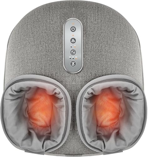 Medcursor Fußmassagegerät mit Wärme, tiefes Knetmassagegerät, Entlastung für müde Muskeln und Fußsohlen, mehrstufige Einstellungen und einstellbare Intensität für Zuhause oder im Büro