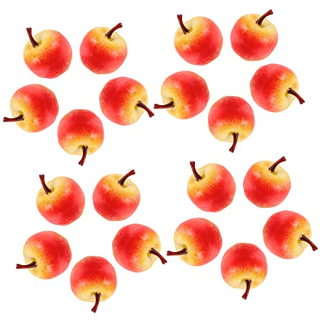 LIFKICH Simulationsäpfel Klein 3.50X3.50X3.00Cm 50 Stück Realistische Künstliche Apfel Deko Für Wohnaccessoires Fotografie Requisiten Und Ornament