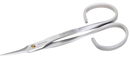 TWEEZERMAN Nagelhautschere (Präzisionsspitzen für präzise Entfernung von Nagelhaut, rostfreier Edelstahl), Silber