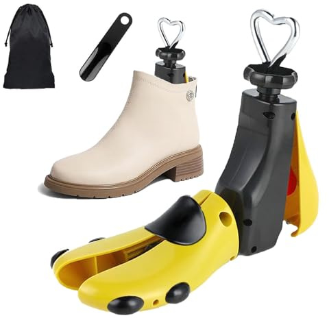 Tigcent Schuhspanner Damen und Herren Stiefelspanner mit Schuhlöffel, 4-Wege Schuhdehner Schuhweiter für Einstellbare Länge und Breite, 1 Stück (1 Stück, 37-43)