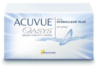 ACUVUE OASYS Kontaktlinsen – 2-Wochen-Linsen für Tag und Nacht mit -4 dpt und BC 8.8 – UV Schutz, Austrocknungsschutz & extrem Komfortables Tragegefühl – 24 Linsen