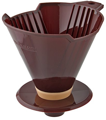 Fackelmann Filterbehälter Nr. 4, Filterhalter, Kaffeefilter für bis zu 4 Tassen, Handfilter (Farbe: Braun), Menge: 1 Stück