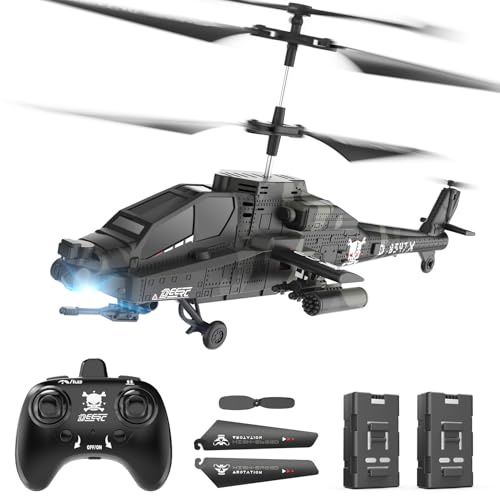 DEERC RC Helikopter: 2.4 GHz Fernbedienung,30 Minuten Flugzeit, 2 Batterien, LED-Lichter, Höhenhaltefunktion, Hubschrauber ferngesteuert Kinder für Kinder und Erwachsene 14 15 16 Jahre