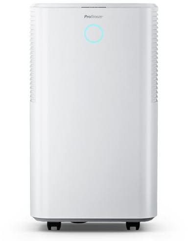 Pro Breeze OmniDry Luftentfeuchter 12L/24h Entfeuchtungsleistung - Luftentfeuchter elektrisch, Feuchtigkeitssensor, Ablaufschlauch, Digitalanzeige, Schlafmodus, Timer - Gegen Feuchtigkeit, Schimmel