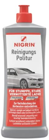 NIGRIN Reinigungs-Politur, für stumpfe, stark verwitterte Lacke, glättet und reinigt, 500 ml
