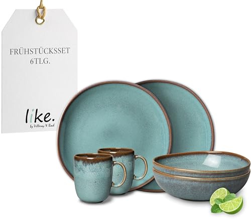 like. by Villeroy & Boch Lave Glace Frühstücksset 6tlg
