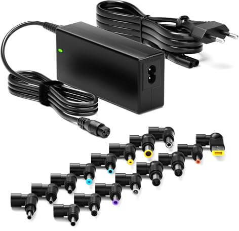 Zolt 90W Universal Laptop Ladegerät Netzteil 15V 16V 18.5V 19V 19.5V 20V DC Netzteil für HP Dell Acer Asus Lenovo Toshiba Samsung Sony, 16 DC-Anschluss