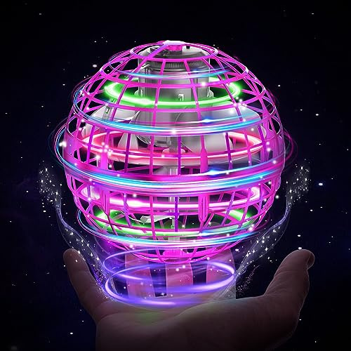 XINHOME Fliegender Ball 2026, Flying Balls mit Led-Beleuchtung, Orbi Drohne Orbit Ball Hover Spinner Toy Geschenke für Jungen Mädchen 6-12 Jahre Flying Orb Balls Spielzeug