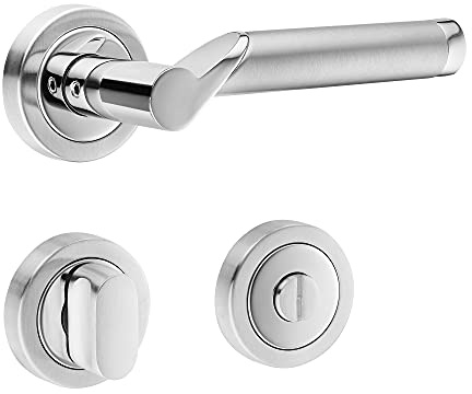 ck-tuerbeschlaege Hochwertige Bicolor Rosettengarnitur Lightning (WC/Bad)