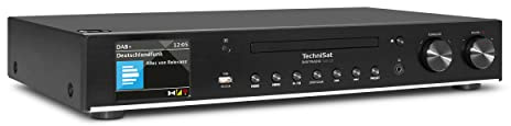 TechniSat DIGITRADIO 143 CD (V3) – Digital HiFi-Tuner, Internetradio (DAB+, UKW, Bluetooth-Audiostreaming, Spotify Connect, CD-Player, WLAN, Breite 43,5 cm, App-Steuerung, Fernbedienung) Schwarz