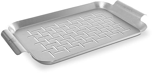 grillart® Premium Grillschale Edelstahl als Gemüsekorb, Fisch Grillkorb und Grillschale für Spieße verwendbar – universell einsatzbar und besonders langlebige Grillpfanne - das ideale Grillzubehör