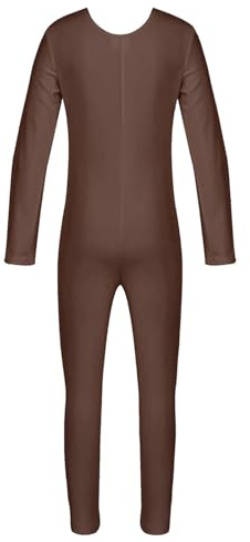 Agoky Unisex Mädchen Jungen Basic Ganzkörperanzug Einteiler Schlafanzug Jumpsuit Kostüm Ballettanzug Overall Langarm Body