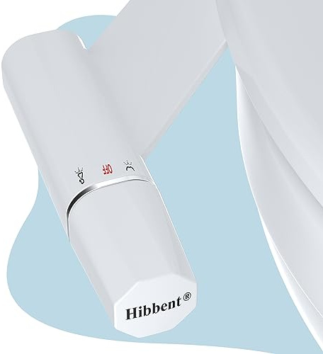 Hibbent Bidet Aufsatz mit Süßwasser – Slim Nicht Elektrisch Bidet Einsatz Für Toilette mit,Doppel Düsen Bidet Toilettenaufsatz,Spart Papier,Einfache Kontrolle WC-Aufsatz,Po-Dusche,Weiß